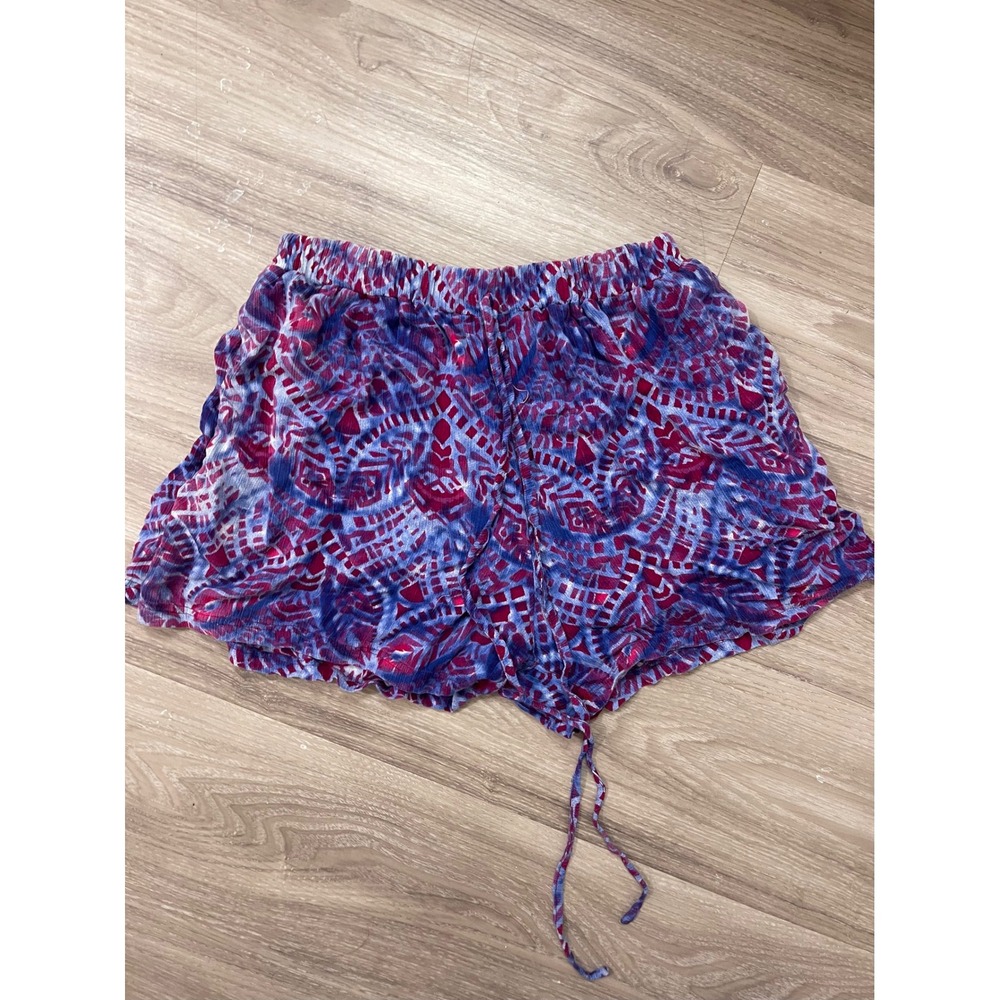 Purple Hippie Summer Tye dye Shorts Boho Indie Lightweight